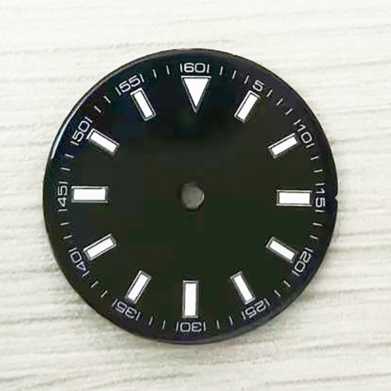 Watch accessories 29mm log surface, green luminous literal fitting movement 2813 2836 machine, no LOLG