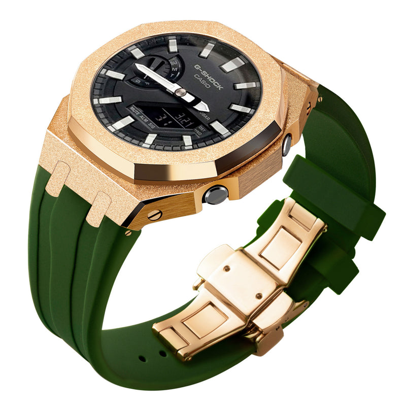 Gen4 Mod Kit for Casioak GA2100 GMAS2100 GAB2100 Modification Kit Bezel Emery Frosted Case Rubber Band for GA-2110 Metal Bezel