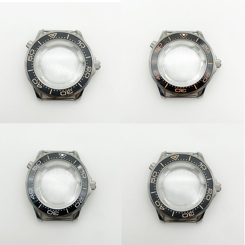 Seamaster 300 Series Case Diving Watch Ceramic Trap with 41.2MM Case for 2836/2813 Movement