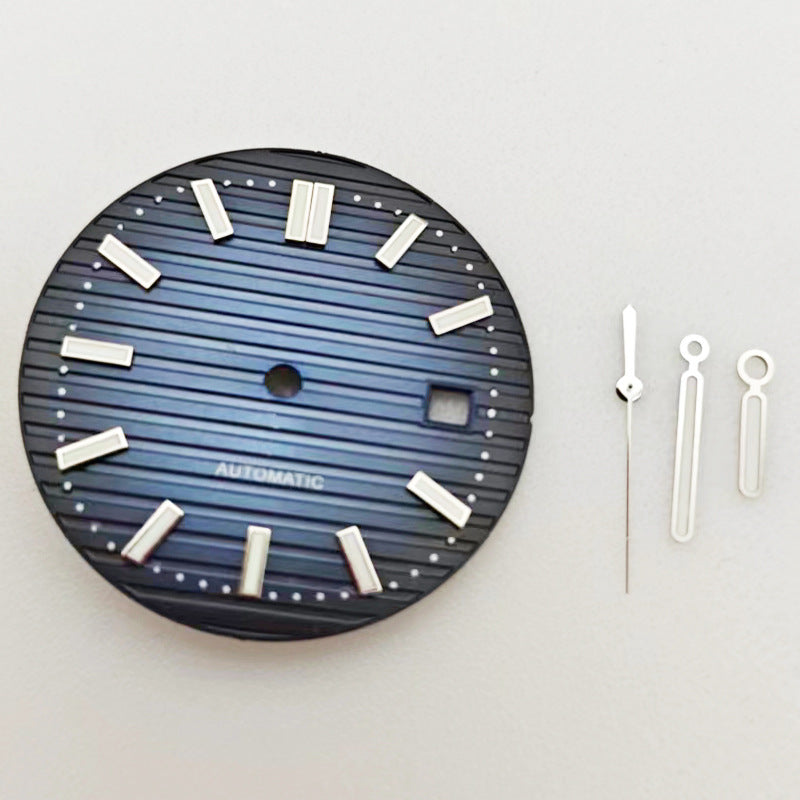 Watch Dial 30.5MM Sun Pattern Dial Word Noodle Nail Green Luminous Modified Accessories 2813/8215 Movement