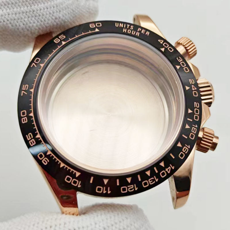 40MM quartz machine case stainless steel ceramic ring modified watch accessories for VK63/VK64 movement