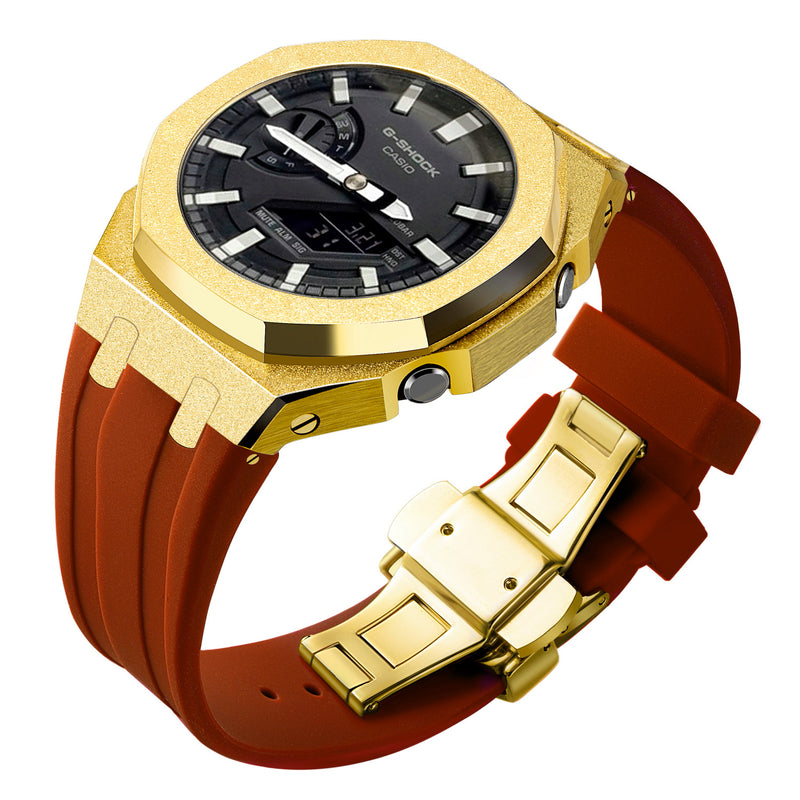 Gen4 Mod Kit for Casioak GA2100 GMAS2100 GAB2100 Modification Kit Bezel Emery Frosted Case Rubber Band for GA-2110 Metal Bezel