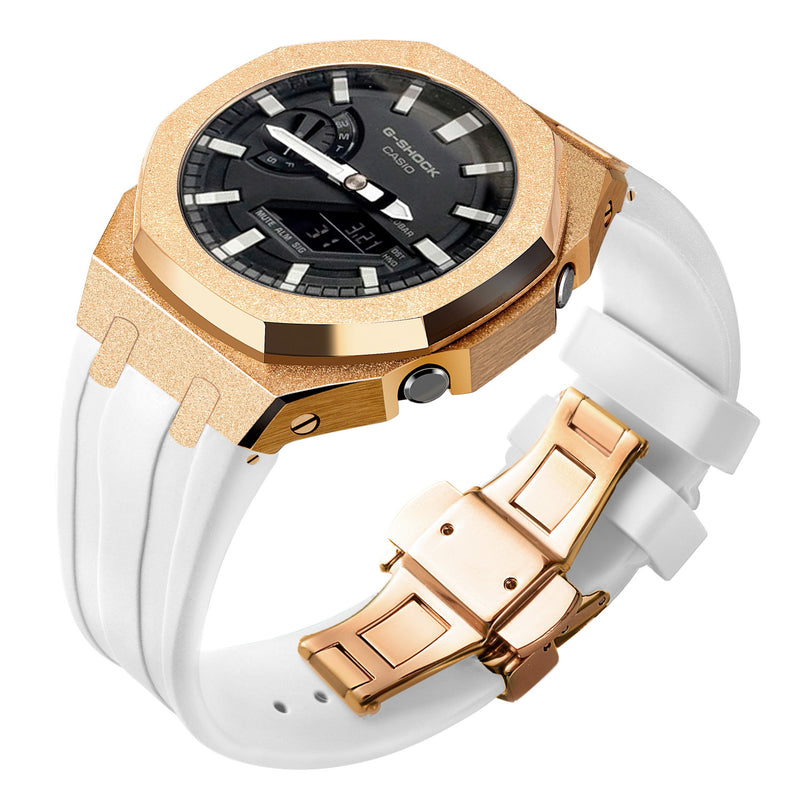 Gen4 Mod Kit for Casioak GA2100 GMAS2100 GAB2100 Modification Kit Bezel Emery Frosted Case Rubber Band for GA-2110 Metal Bezel