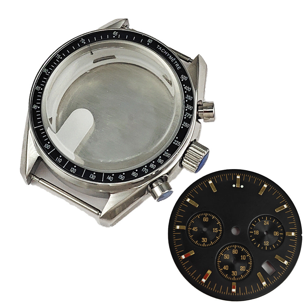 40MM watch modification accessories multi-function Speedmaster watch stainless steel case suitable for VK63 VK64 movement