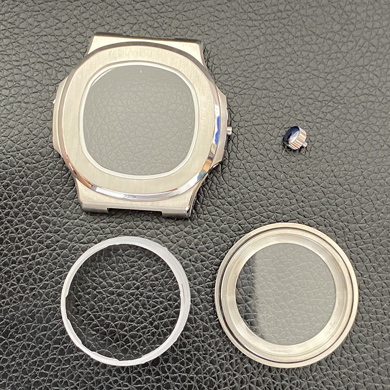 Applicable Mechanical Stainless Steel Case Accessories Case Set Adapted to NH35 Movement Waterproof Stainless Steel Belt