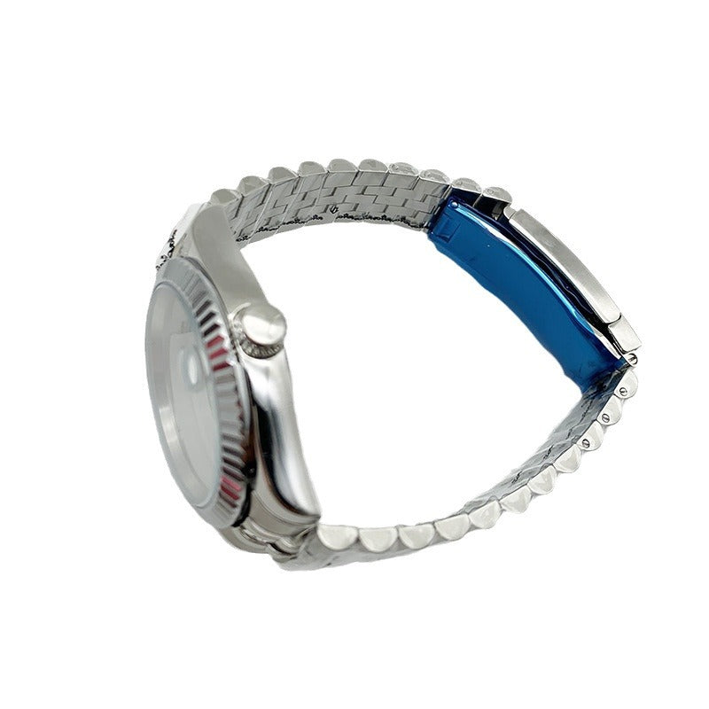 Dog tooth ring log tooth ring strap case 40mm transparent, stainless steel case, suitable for NH35/36 movement