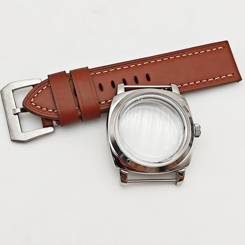 47MM Stainless Steel Case Strap Set Men's Watch Accessories Fit ETA6497/ST3600 Manual Movement