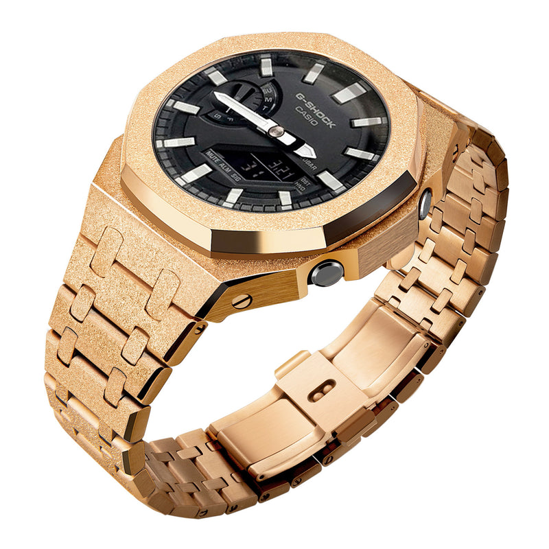 Gen4 Mod Kit for Casioak GA2100 GMAS2100 GAB2100 Modification Kit Bezel Emery Frosted Case Rubber Band for GA-2110 Metal Bezel