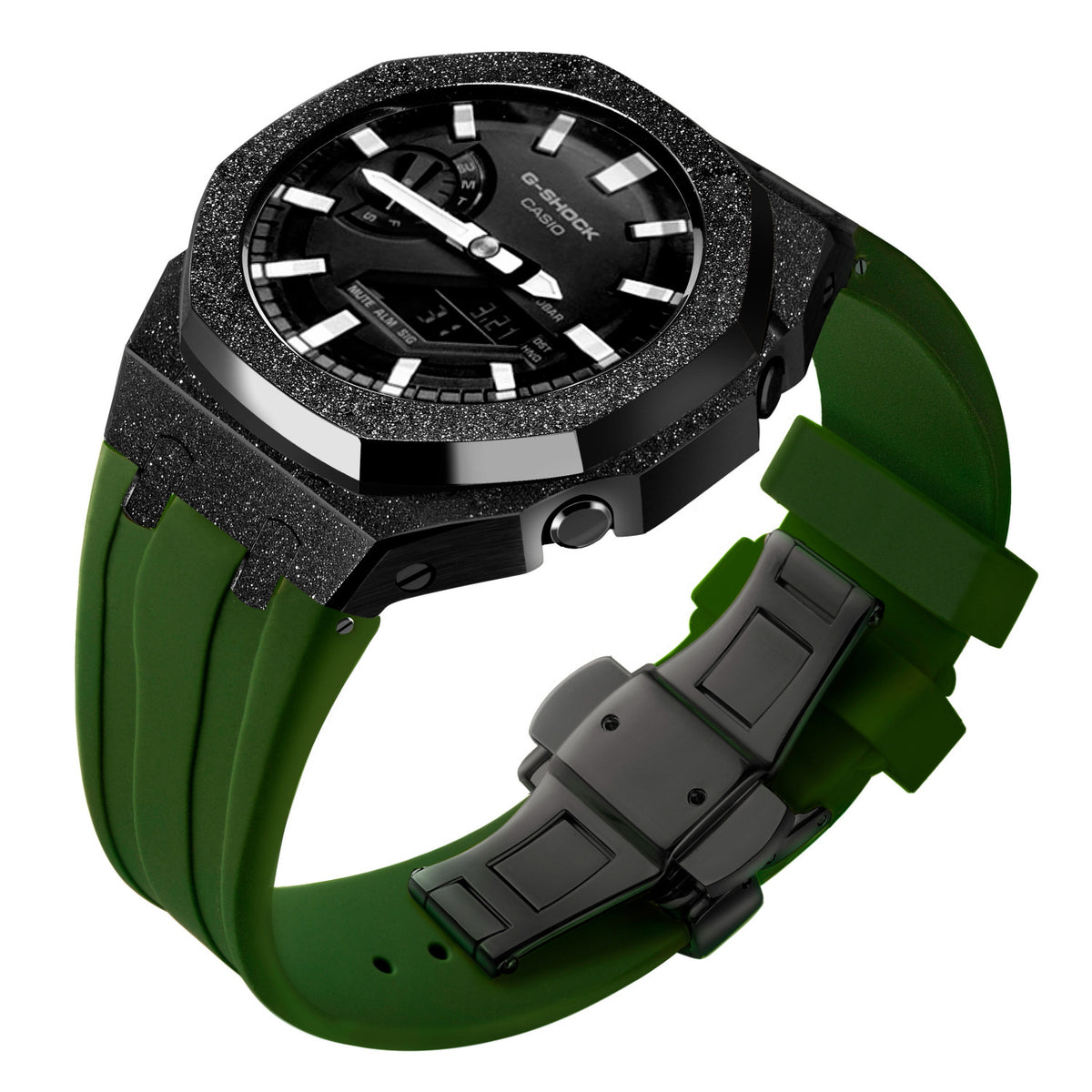Gen4 Mod Kit for Casioak GA2100 GMAS2100 GAB2100 Modification Kit Bezel Emery Frosted Case Rubber Band for GA-2110 Metal Bezel