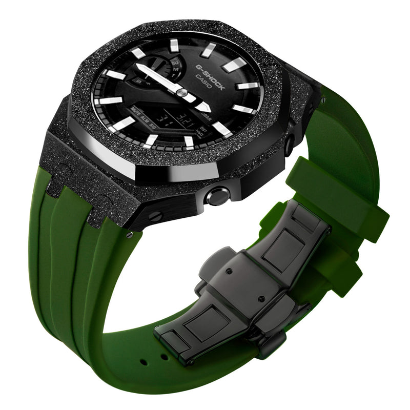Gen4 Mod Kit for Casioak GA2100 GMAS2100 GAB2100 Modification Kit Bezel Emery Frosted Case Rubber Band for GA-2110 Metal Bezel