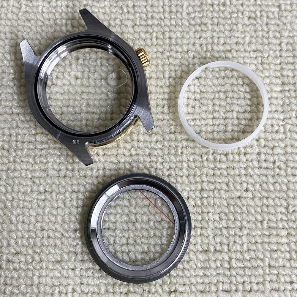 40MM Watch Modification Case Kit Oyster Perpetual Stainless Steel Bevel Case Fits NH35/NH36 Movement