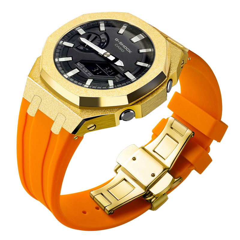 Gen4 Mod Kit for Casioak GA2100 GMAS2100 GAB2100 Modification Kit Bezel Emery Frosted Case Rubber Band for GA-2110 Metal Bezel