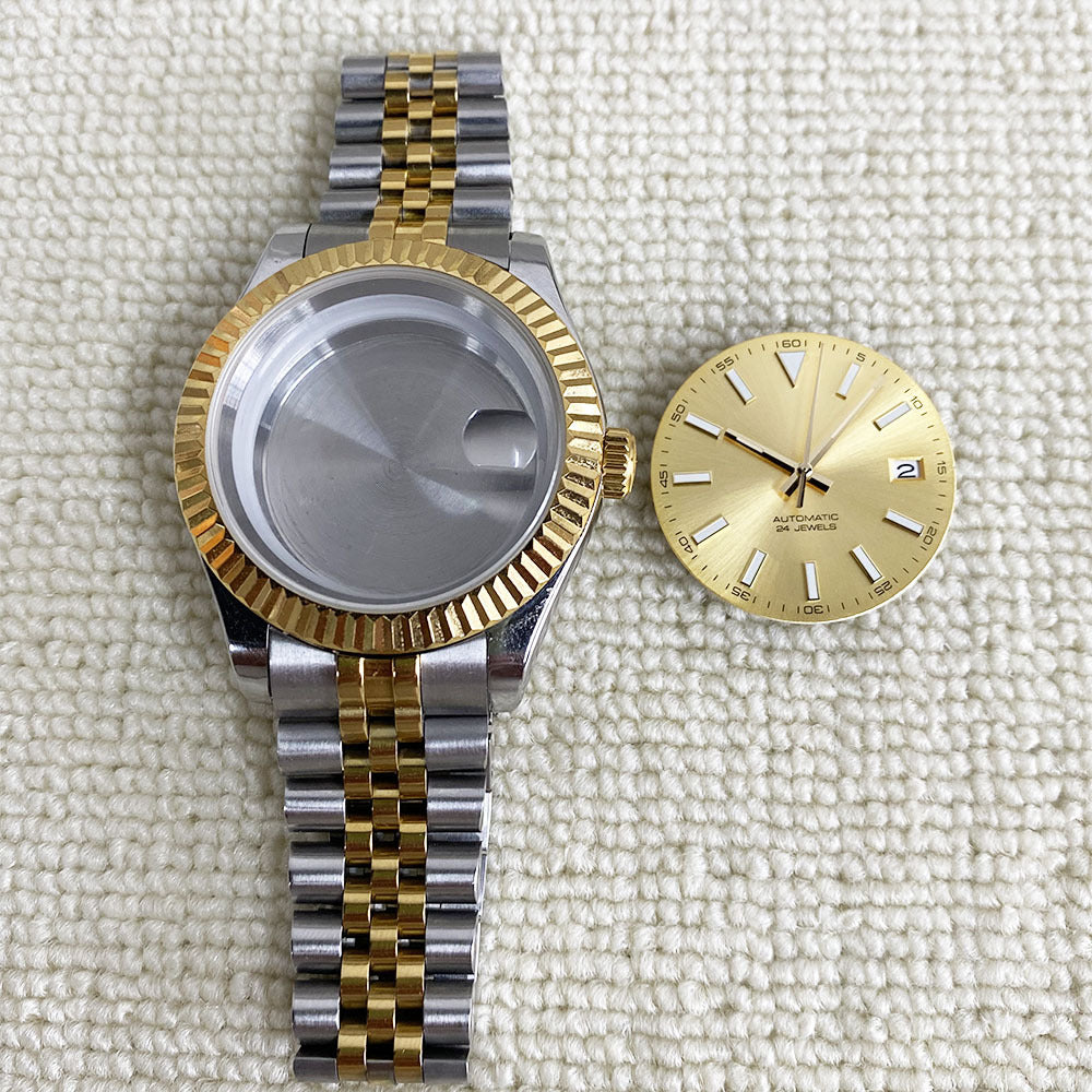 Journal ring 316L case 40mm strap 20mm sapphire glass for NH35/36 movement