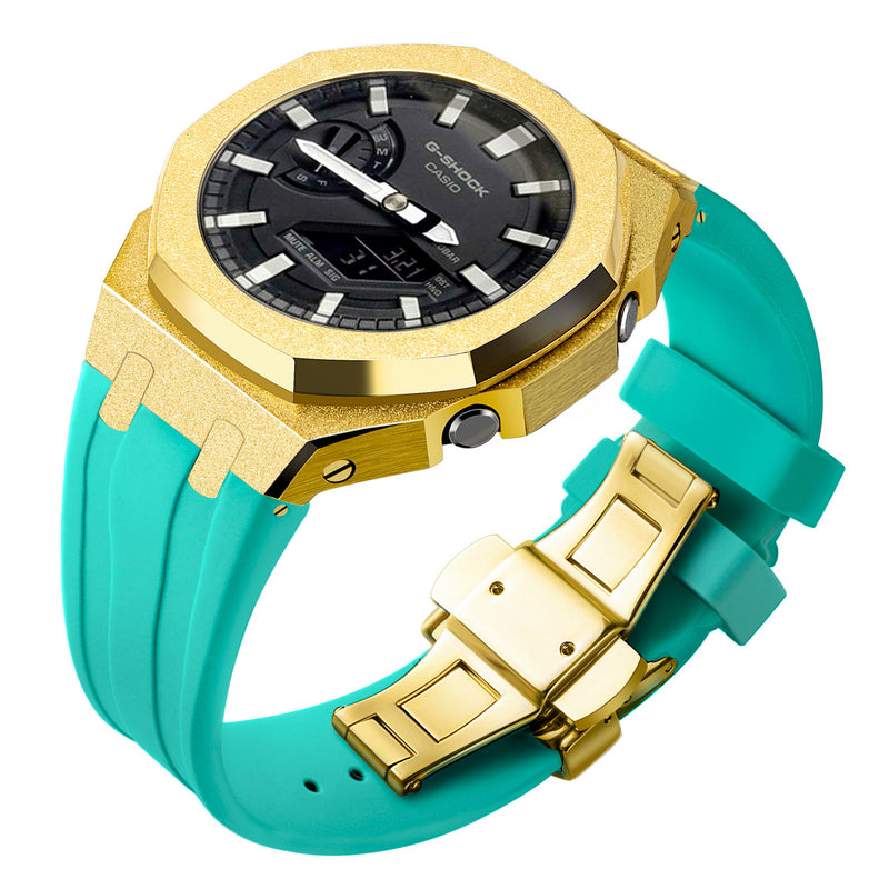 Gen4 Mod Kit for Casioak GA2100 GMAS2100 GAB2100 Modification Kit Bezel Emery Frosted Case Rubber Band for GA-2110 Metal Bezel