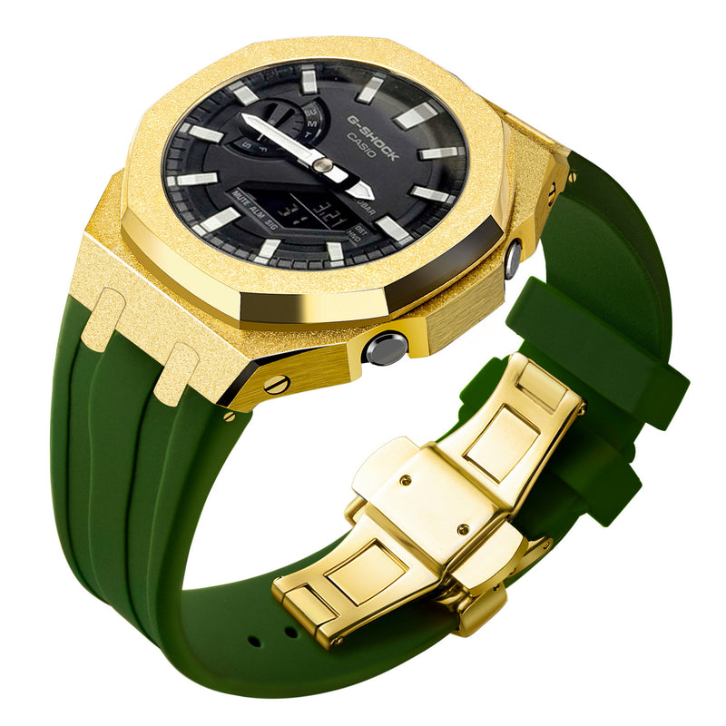 Gen4 Mod Kit for Casioak GA2100 GMAS2100 GAB2100 Modification Kit Bezel Emery Frosted Case Rubber Band for GA-2110 Metal Bezel