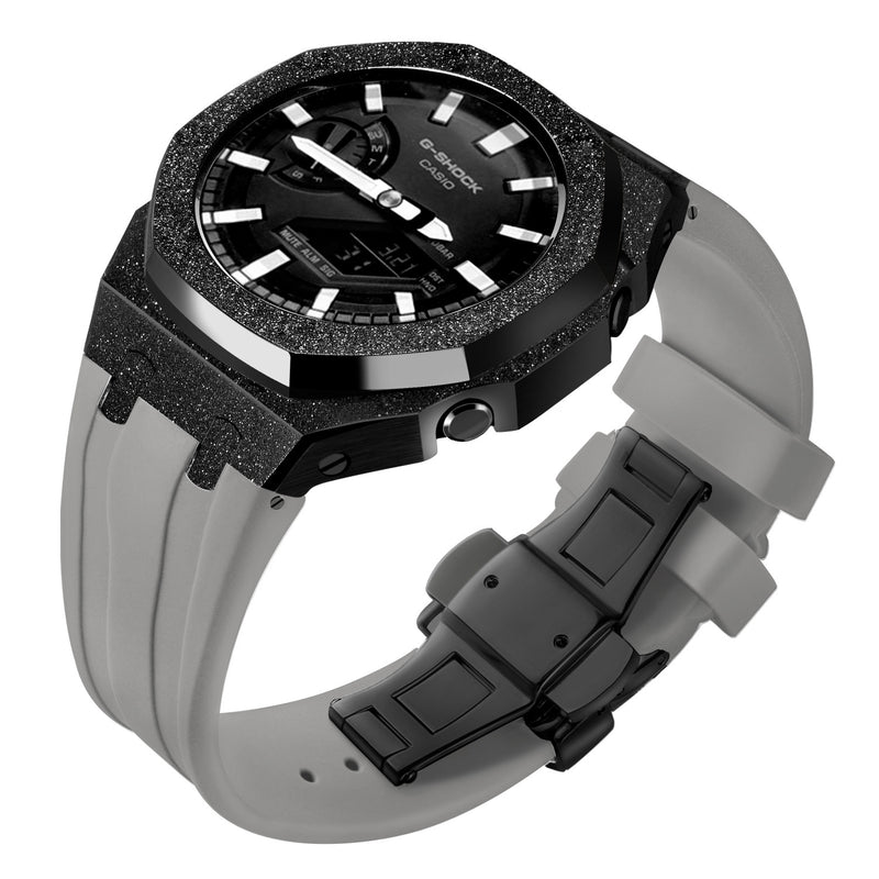Gen4 Mod Kit for Casioak GA2100 GMAS2100 GAB2100 Modification Kit Bezel Emery Frosted Case Rubber Band for GA-2110 Metal Bezel
