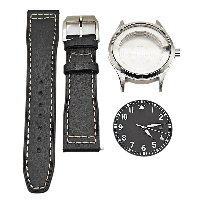Alternative Pilot Series Case Full Set of 40MM Stainless Steel Case Strap Dial for 8215/2813 Movement