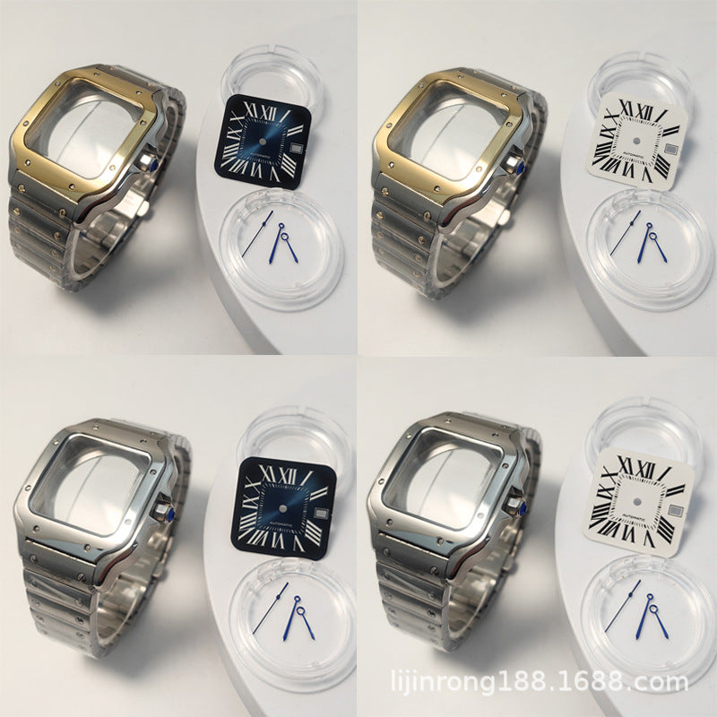 Watch full set of accessories 38mm 316L case, mineral mirror, suitable for NH35 movement