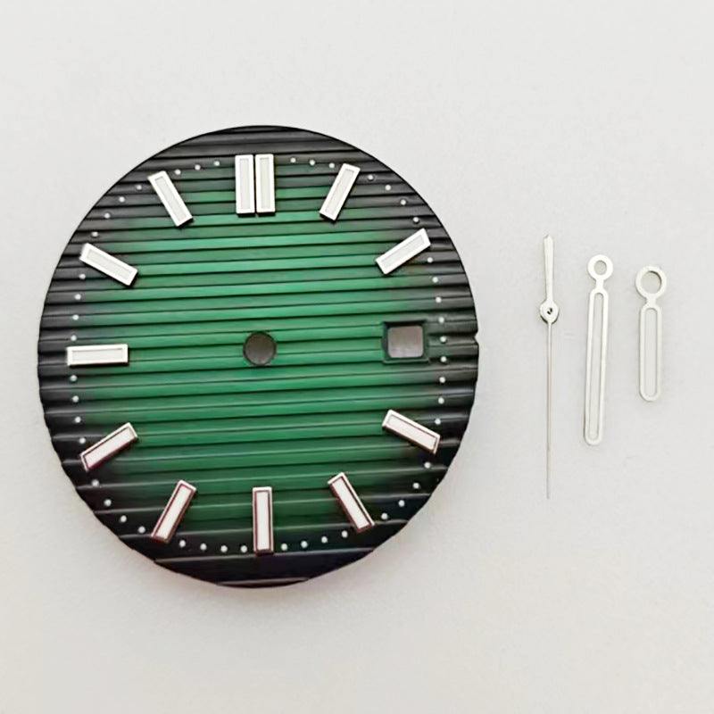 Watch Dial 30.5MM Sun Pattern Dial Word Noodle Nail Green Luminous Modified Accessories 2813/8215 Movement
