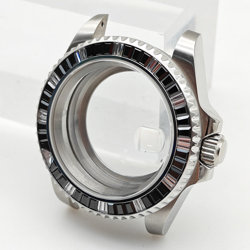 New Water Ghost Diving Case 316L Stainless Steel Diamond Case Sapphire Glass Fits 2813/8215 Movement