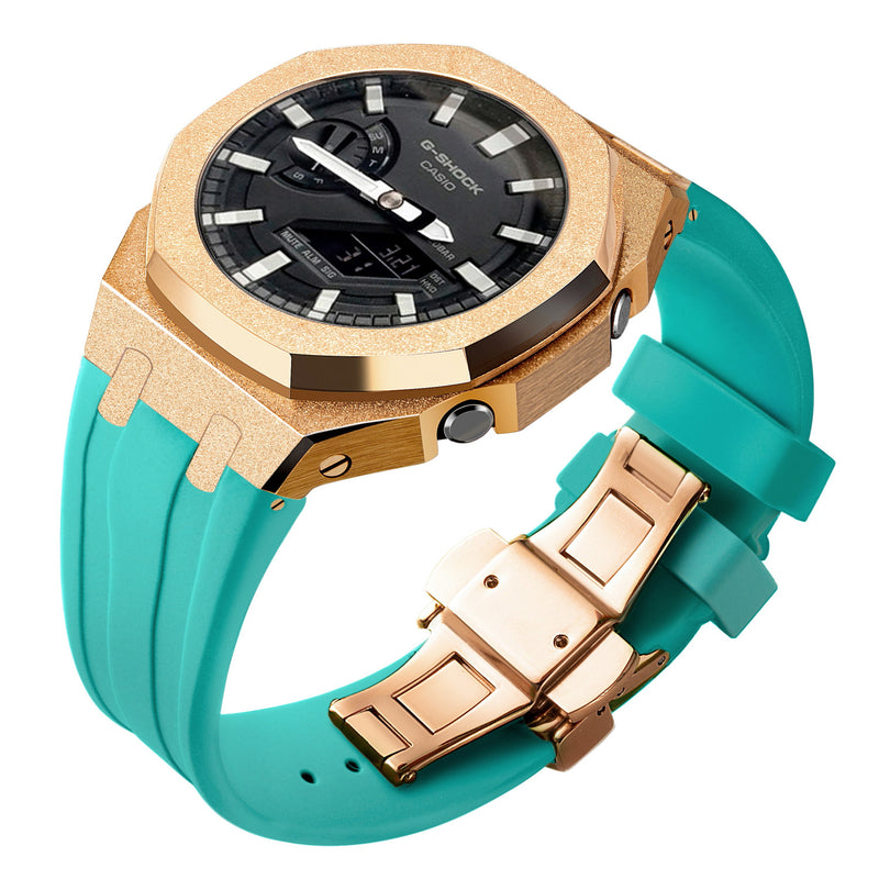 Gen4 Mod Kit for Casioak GA2100 GMAS2100 GAB2100 Modification Kit Bezel Emery Frosted Case Rubber Band for GA-2110 Metal Bezel