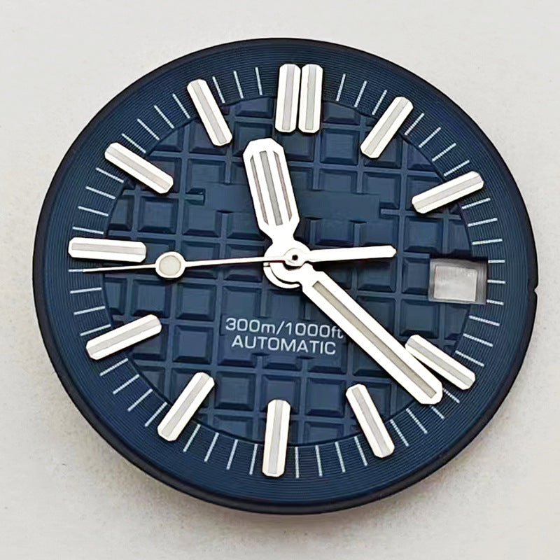 Farmhouse Oak offshore watch scale dial inner shadow ring silver bar needle green luminous watch modification accessories