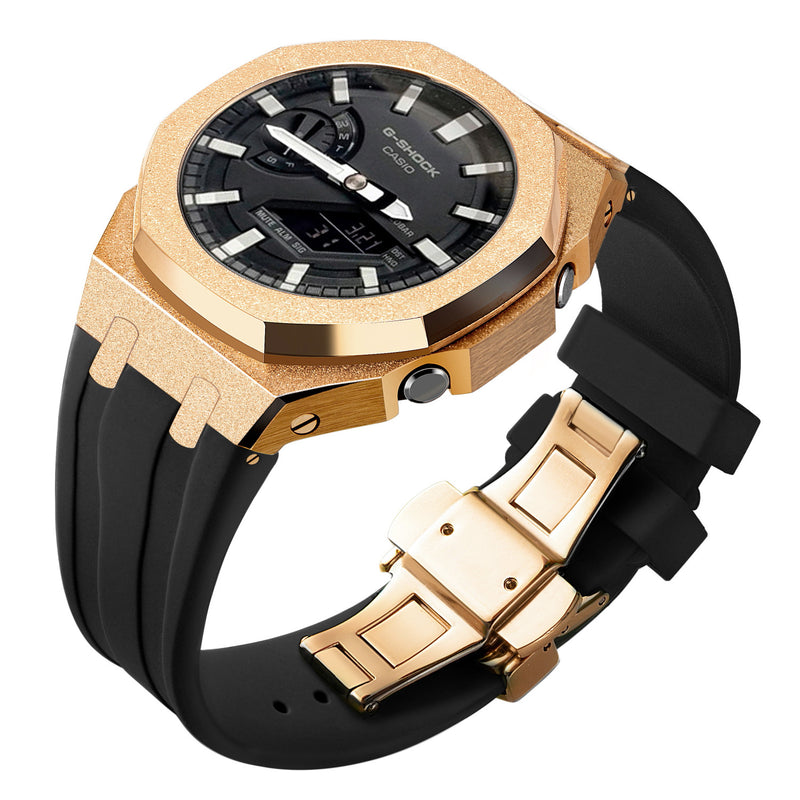 Gen4 Mod Kit for Casioak GA2100 GMAS2100 GAB2100 Modification Kit Bezel Emery Frosted Case Rubber Band for GA-2110 Metal Bezel