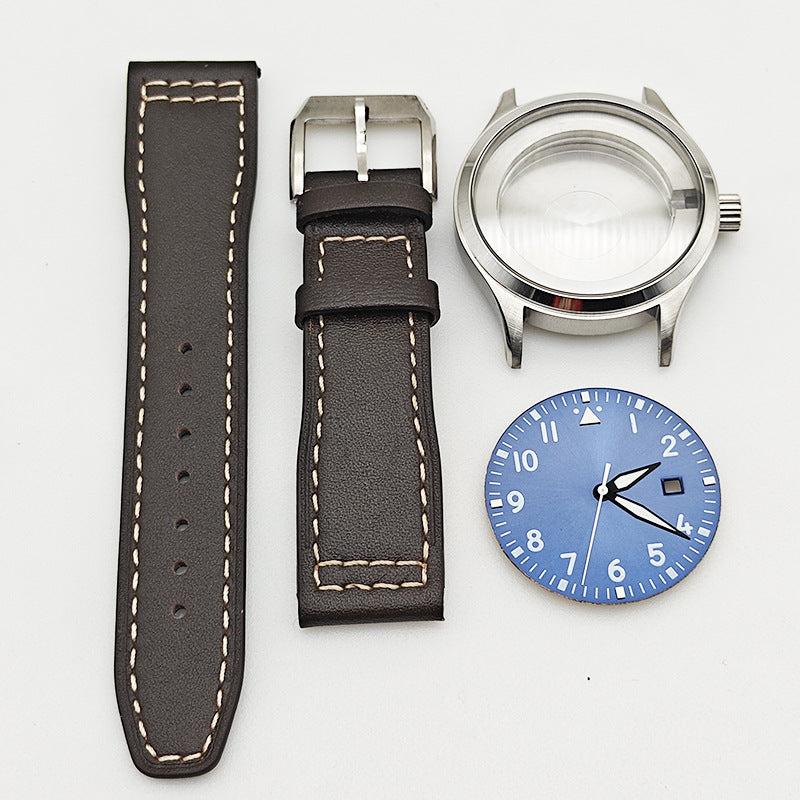 Alternative Pilot Series Case Full Set of 40MM Stainless Steel Case Strap Dial for 8215/2813 Movement