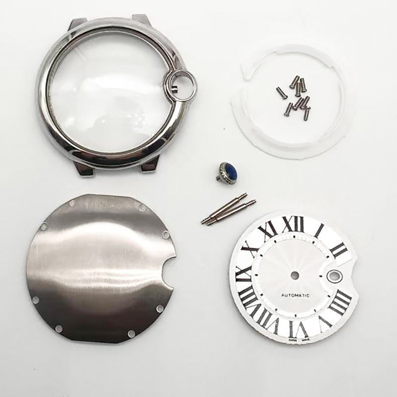 Classic fashion trend substitute blue bubble 42MM stainless steel for 2813 mechanical literal case strap set