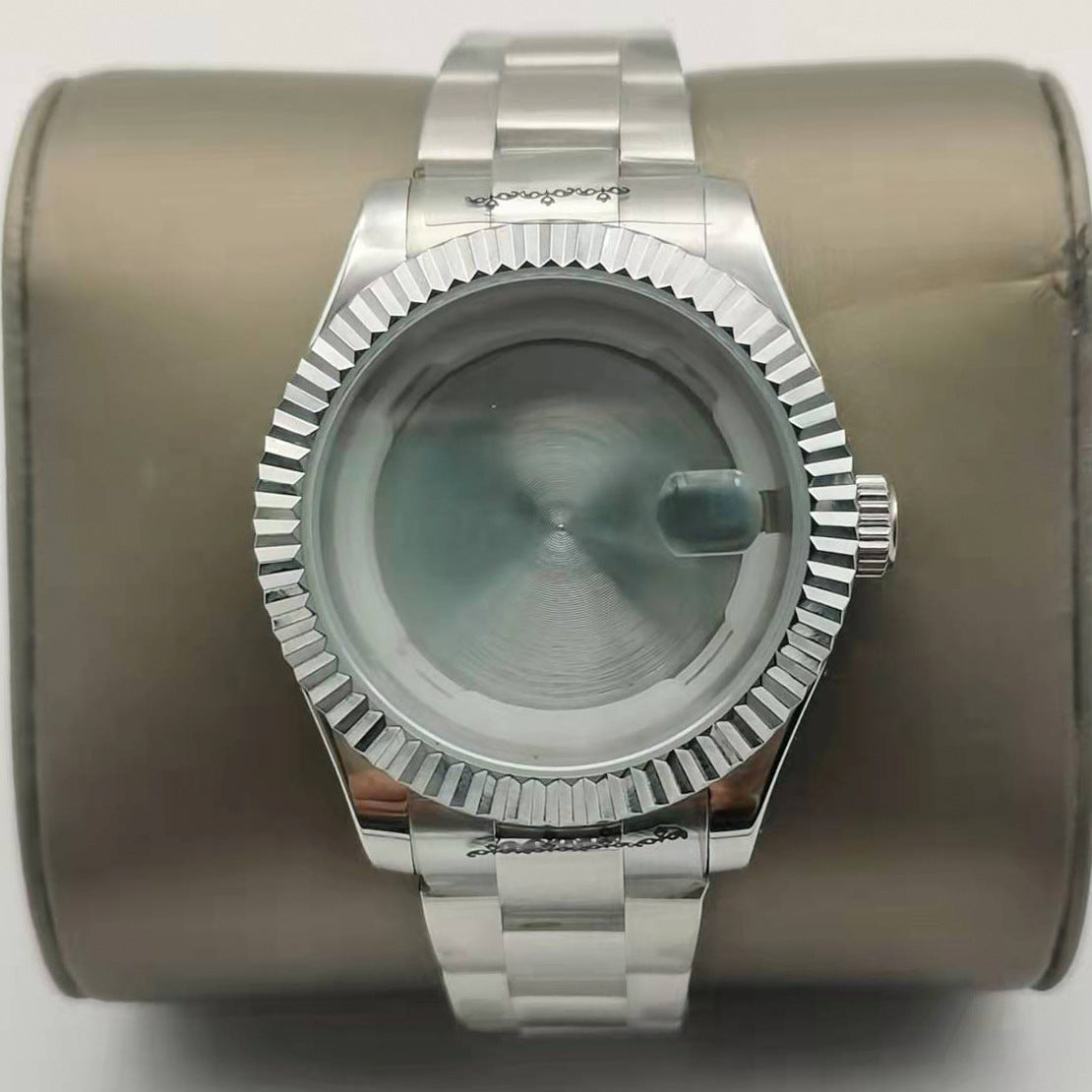 Alternative log style tooth ring stainless steel mechanical watch case three five baht strap accessories set is suitable for 2813 machines