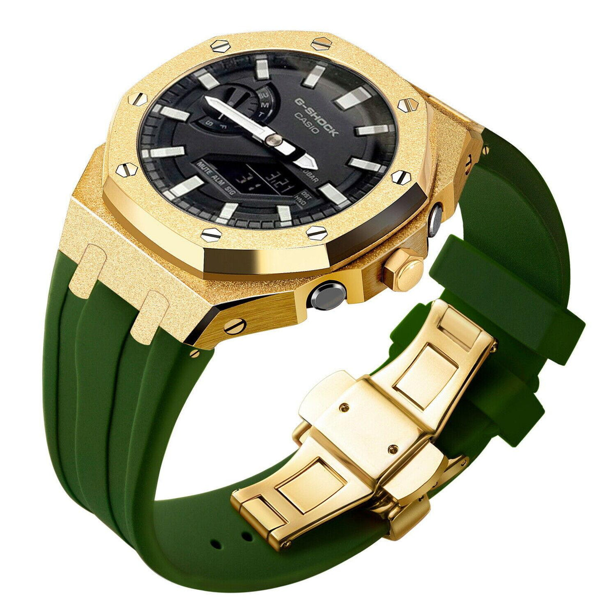 5th Frosted Stainless Steel Mod Kit Metal Watch Case For Casioak Gshock GA2100