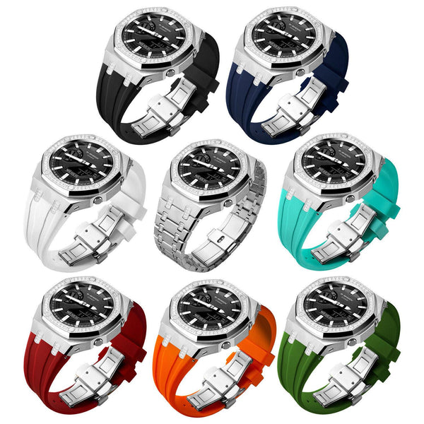 5th Luxury Stainless Steel Case Band Strap AP Mod Kit for G-Shock GA2100/2110