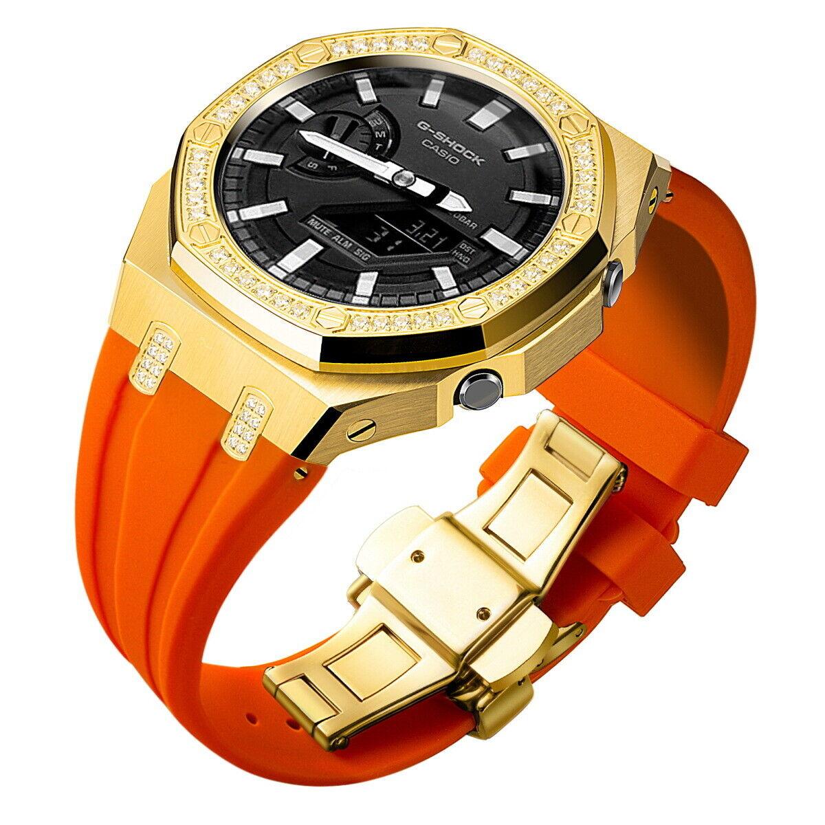 5th Luxury Stainless Steel Case Band Strap AP Mod Kit for G-Shock GA2100/2110