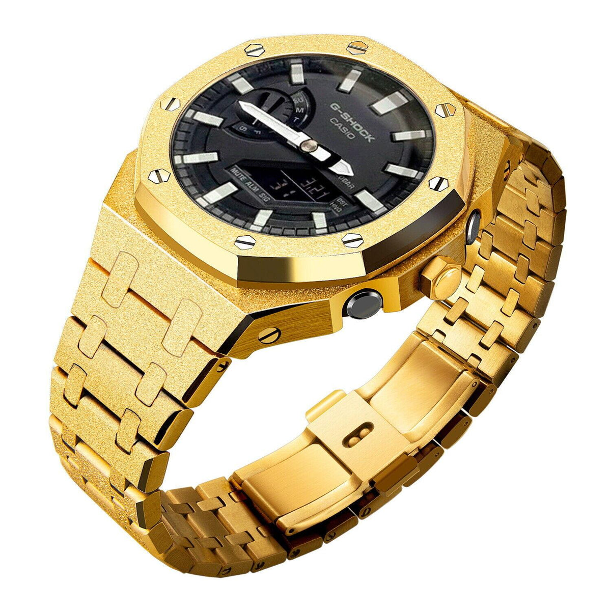 5th Frosted Stainless Steel Mod Kit Metal Watch Case For Casioak Gshock GA2100