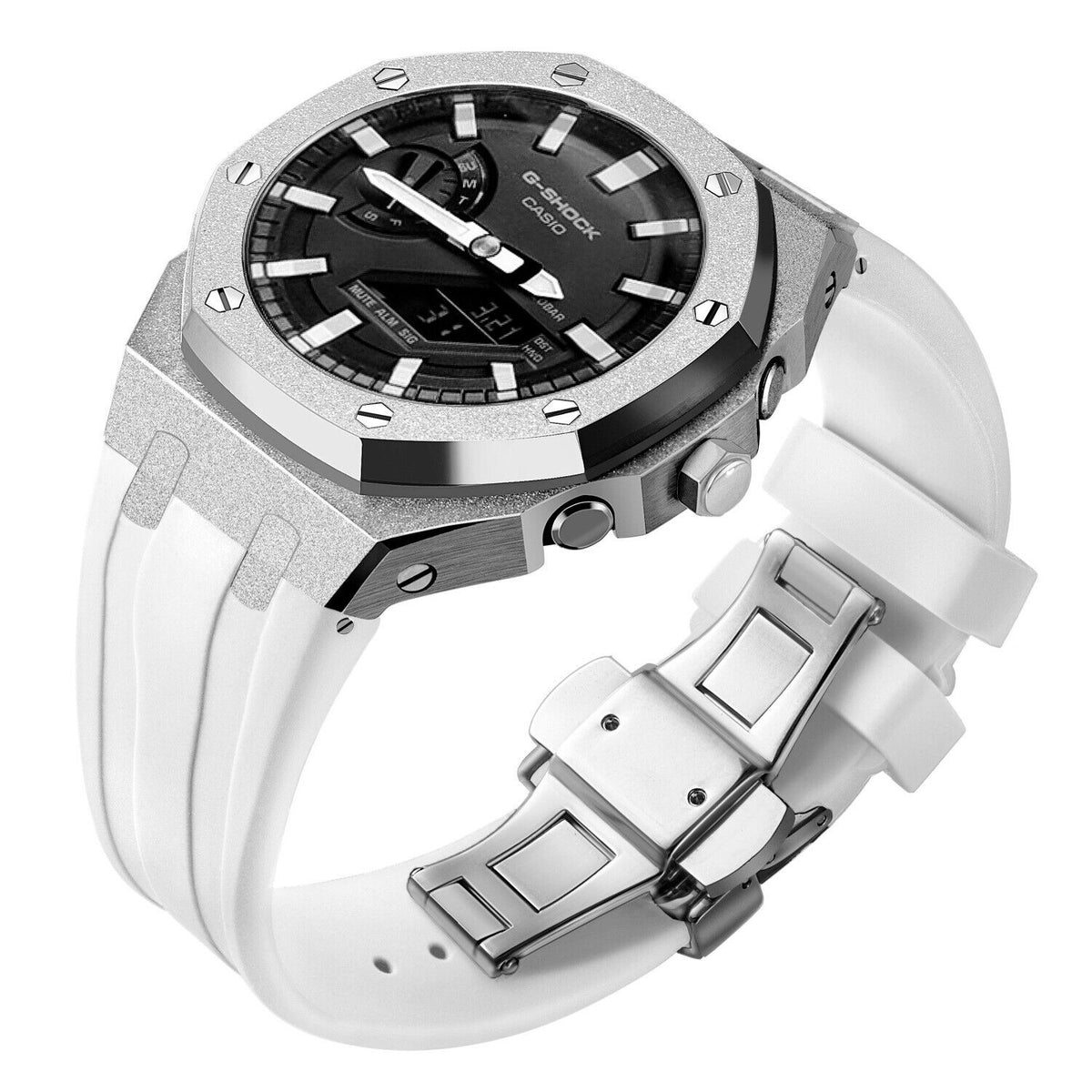 5th Frosted Stainless Steel Mod Kit Metal Watch Case For Casioak Gshock GA2100