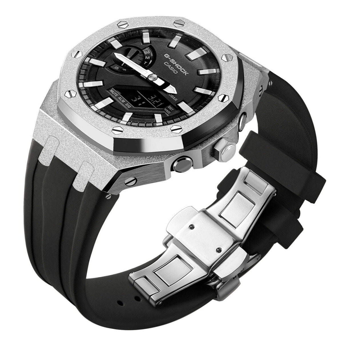 5th Frosted Stainless Steel Mod Kit Metal Watch Case For Casioak Gshock GA2100
