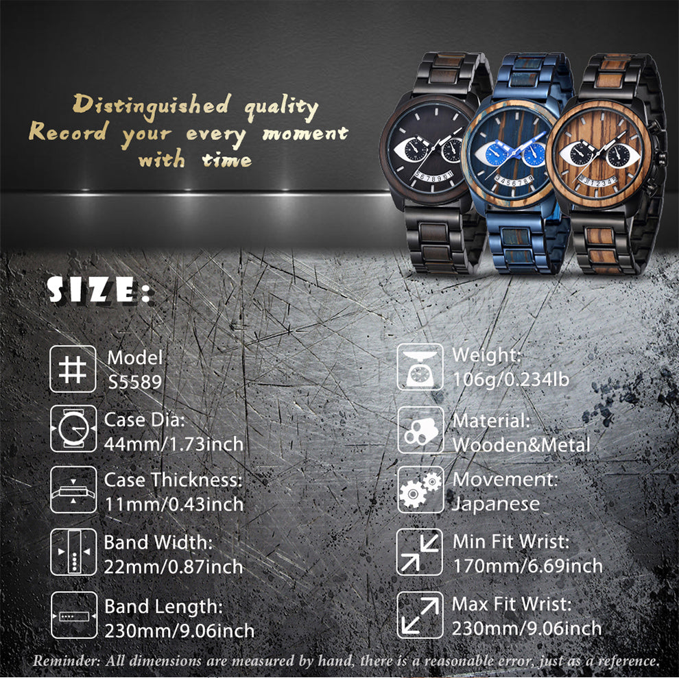 Mens Wooden Watch SG-3233