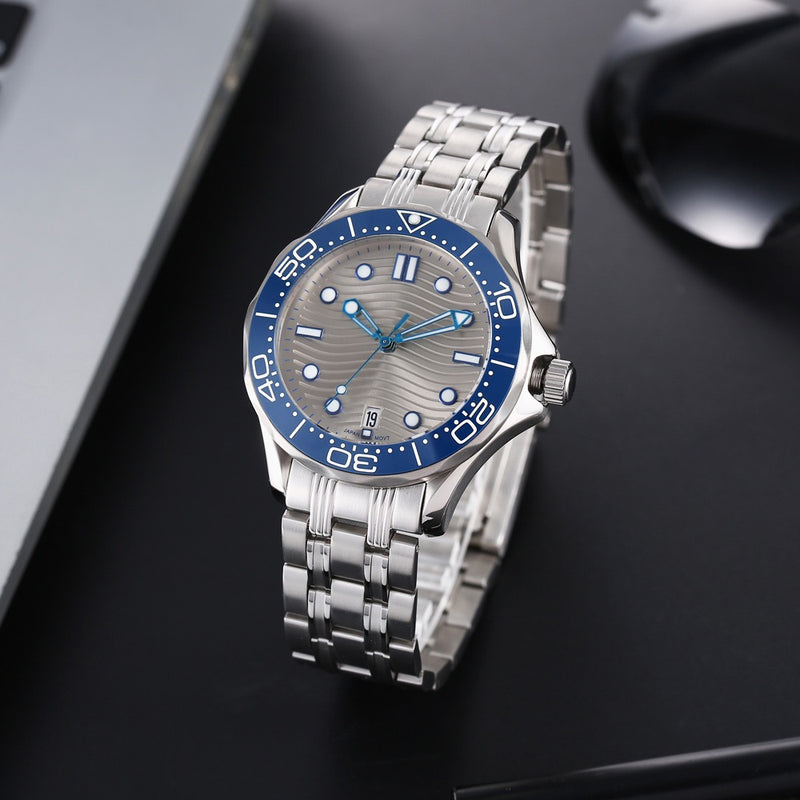 Automatic watch for men SG6001 blue and sliver
