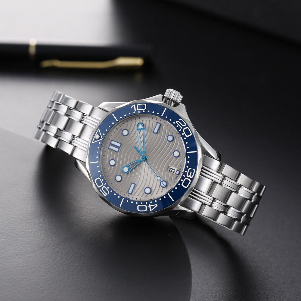 Automatic watch for men SG6001 blue and sliver